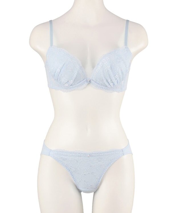 San-ai Resort（三愛水着楽園） 【SALE】クラシカルレースふわもりブラセット 【northerly】 ブルー