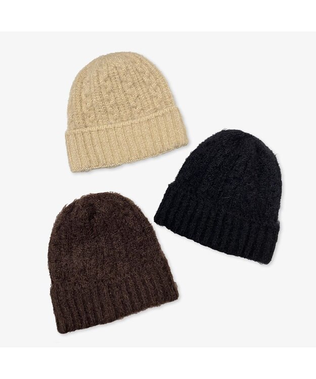 林八百吉商店 un chapeau ミンクケーブルワッチ ブラウン
