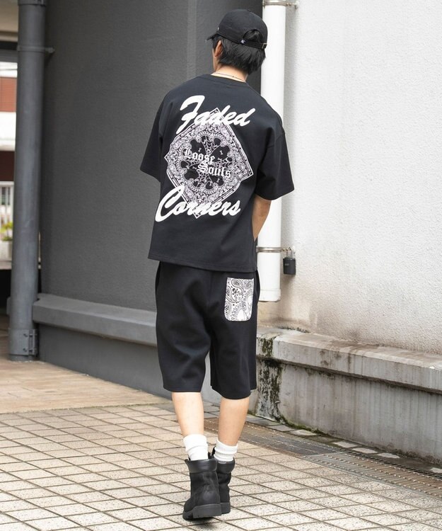 WEGO ペイズリーグラフィックBIG　T（SS） ブラック