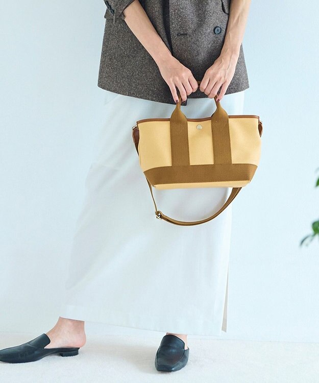 TOPKAPI 【Breath TOPKAPI】SCOTCH GRAIN スコッチグレイン ショルダー付き ミニ トート バッグ イエロー