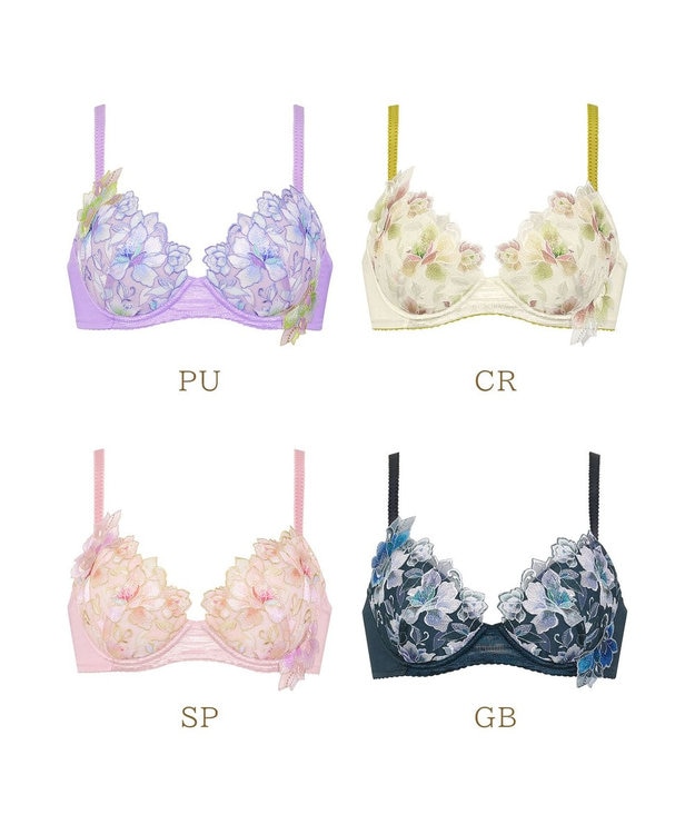 Wing ブラジャー Wing Lesiage ふっくら、まる胸メイク 背中にやさしくフィット 【2860シリーズ】 パッド有 ブラ PB2860 ウイング／ワコール クリーム