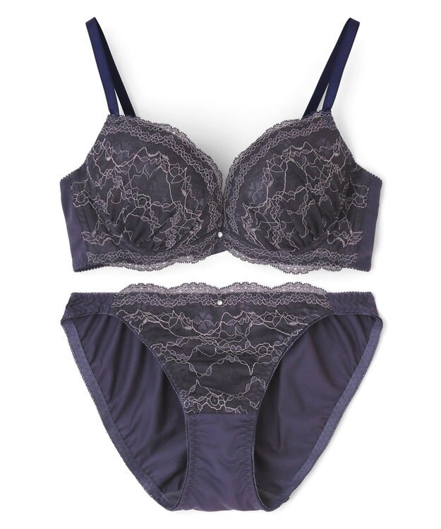 San-ai Resort（三愛水着楽園） 【SALE】クラシカルレースふわもりブラセット 【northerly】 グレー