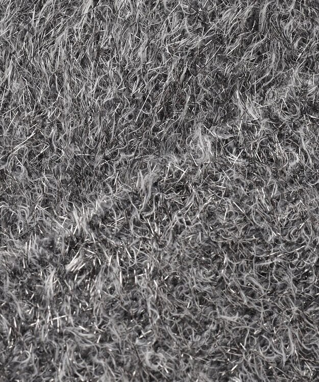 uncrave ラメ シャギー ニット バンドゥ（uncrave STANDARD） シルバー×チャコール