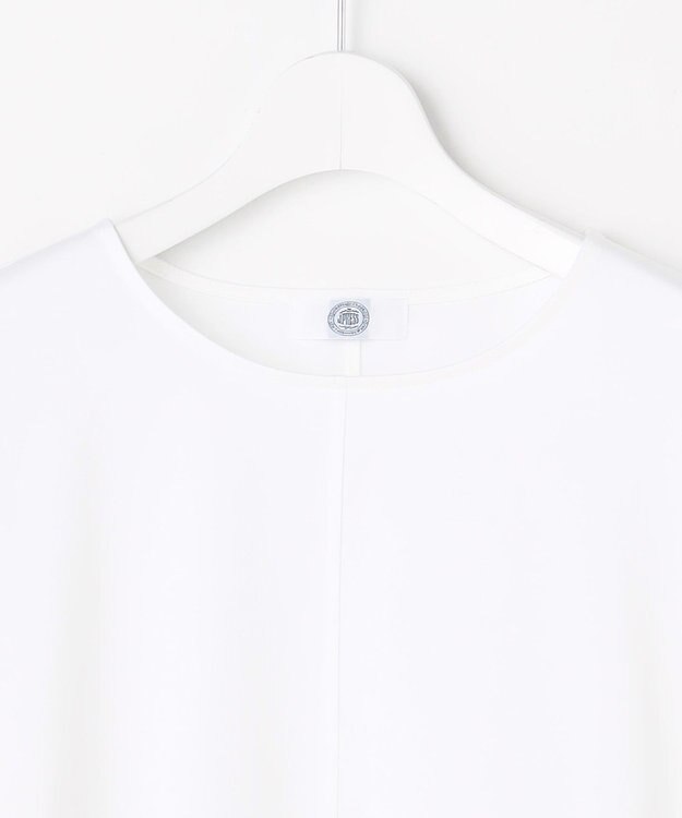 J.PRESS LADIES ベーシックジャージー レイヤードフレア カットソー ホワイト系