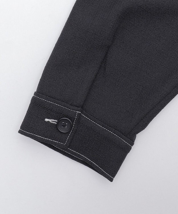 WEGO 【ユニセックス着用ITEM/MLサイズ展開】カラーステッチシャツジャケット ブラック