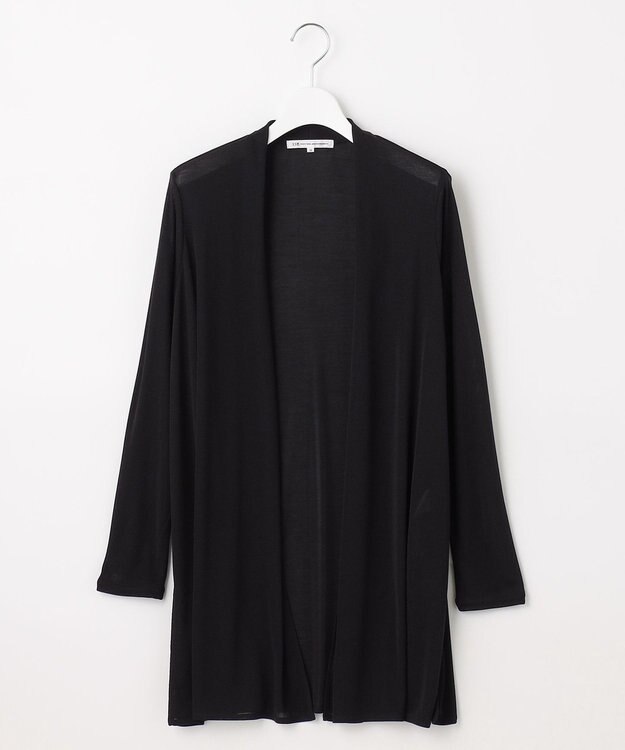 23区 【UVケア/接触冷感】マルチ機能 シアー ロング カーディガン ブラック系