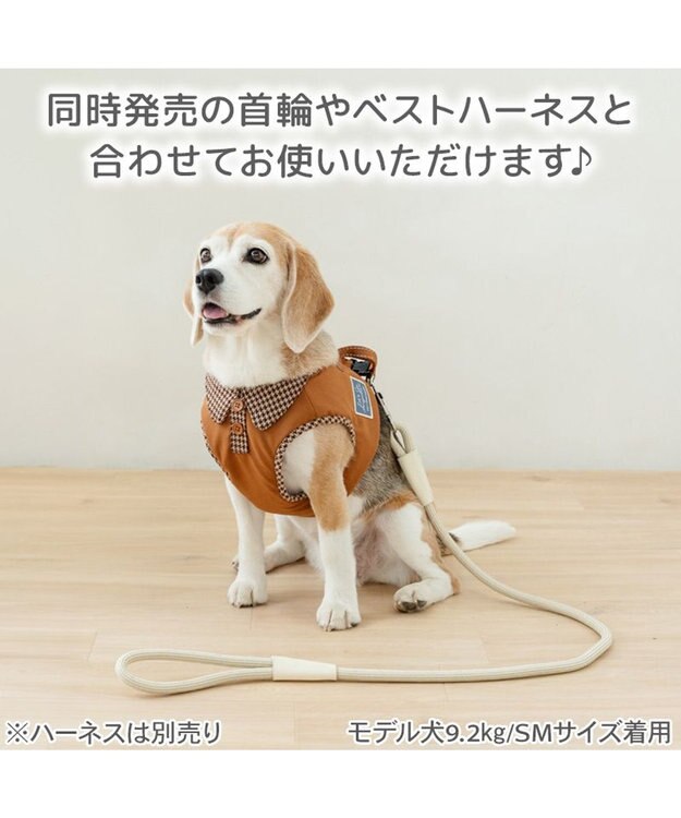 PET PARADISE ペットパラダイス ロープ リード ベージュ　M～Ｌ 大型犬 ベージュ