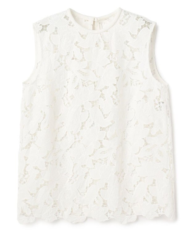 BEIGE， CITRINE / エンブロイダリーレースノースリーブブブラウス Off