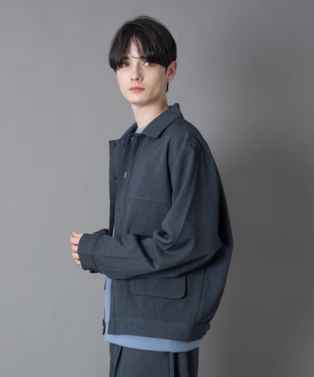 WEGO 【ユニセックス着用ITEM】ダブルポケットショートジャケット ブルーその他