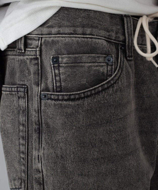 WEGO 【ユニセックス着用ITEM/ウエスト調整可】ストレートデニムパンツ グレーその他