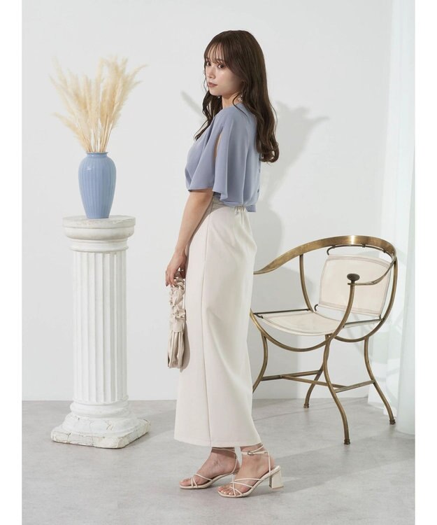 earth music&ecology ２ＷＡＹショルダースリットブラウス Off White