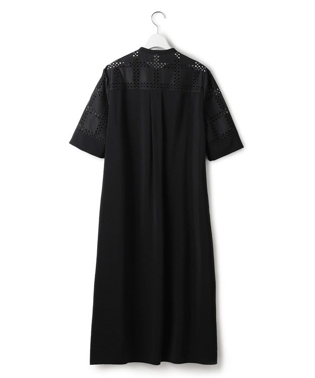 ICB L Vi/Nyライトタフタ エンブロイダリーワンピース ブラック