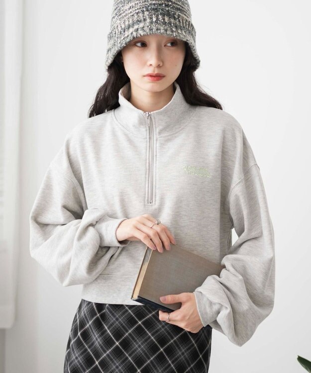 WEGO ハーフジップショートスウェット 柄4