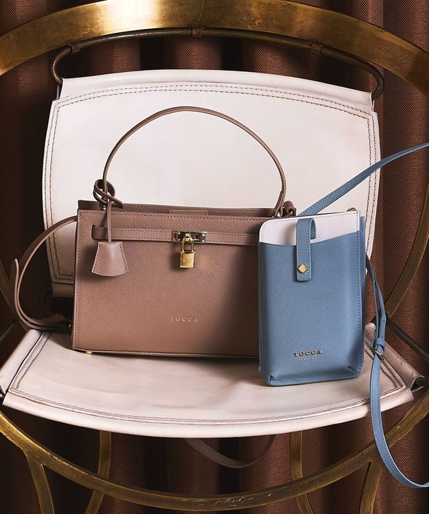 TOCCA LIAISON LEATHER MINIBAG ミニバッグ ベージュ系