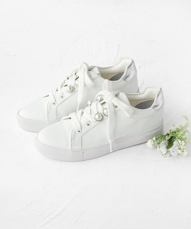 TOCCA 【晴雨兼用】PEARL POINT RAIN SNEAKERS スニーカー アイボリー系