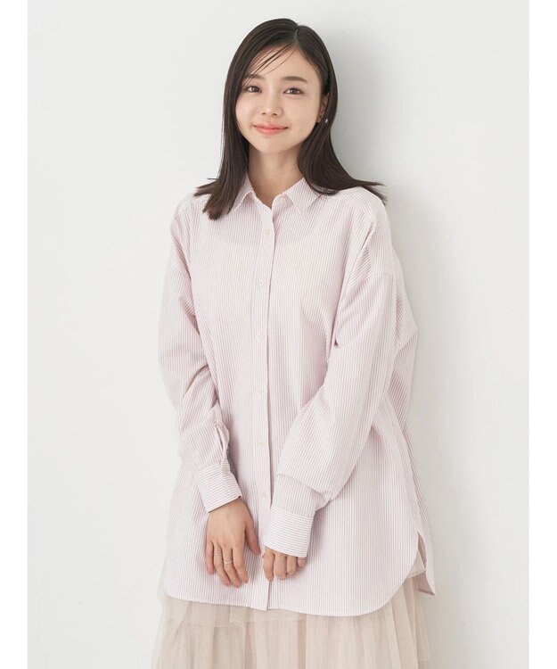 earth music&ecology サッカーレギュラーシャツ Pink