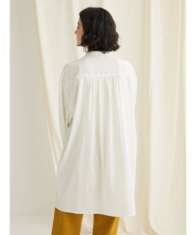 CRAFT STANDARD BOUTIQUE レーヨンデシンフリルチュニック Off White