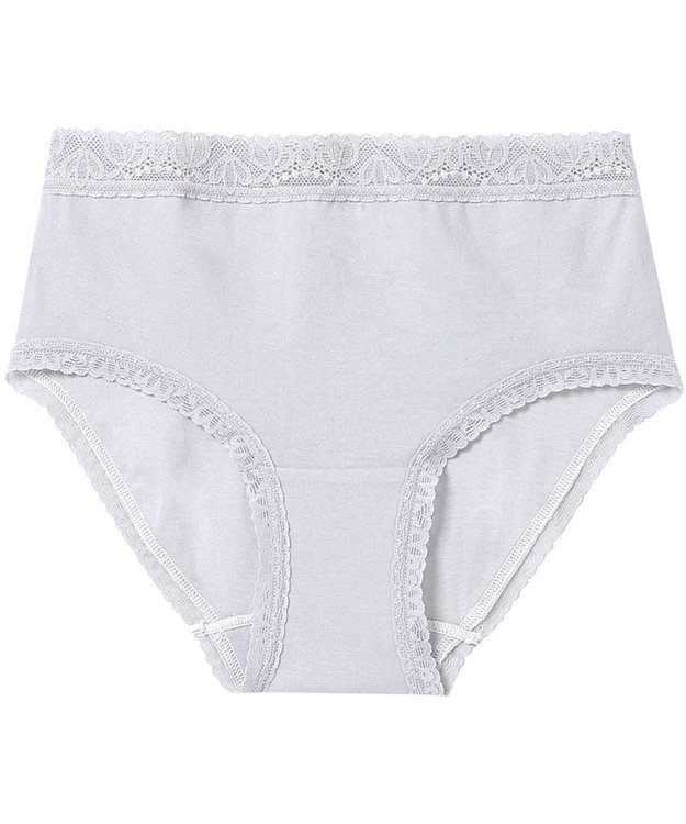 Wing ショーツ 綿混(身生地部) やさしい肌あたり 【デイリーフィット やわらかコットン】 はきこみ丈あさめ EC2230 ウイング／ワコール グレー