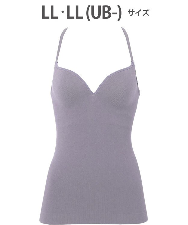 WACOAL カップ付きインナー 【GOCOCi ゴコチ】 ぴったりフィット ズレにくい 洗濯機洗い可能(ネット使用) ブラキャミソール ブラトップ レディース ノンワイヤー UGG122 /ワコール パープル