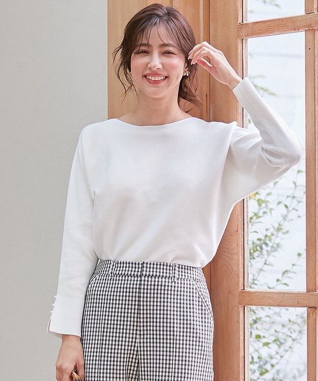 ANY SIS S 【洗える】ドルマンスリーブ ニット オフホワイト