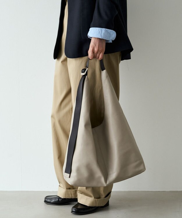 russet レザーホーボーバッグ L(CE-1654) GrayBeige