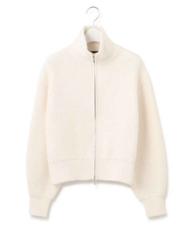 23区 S 【洗える】コットンリリー ニットブルゾン アイボリー系