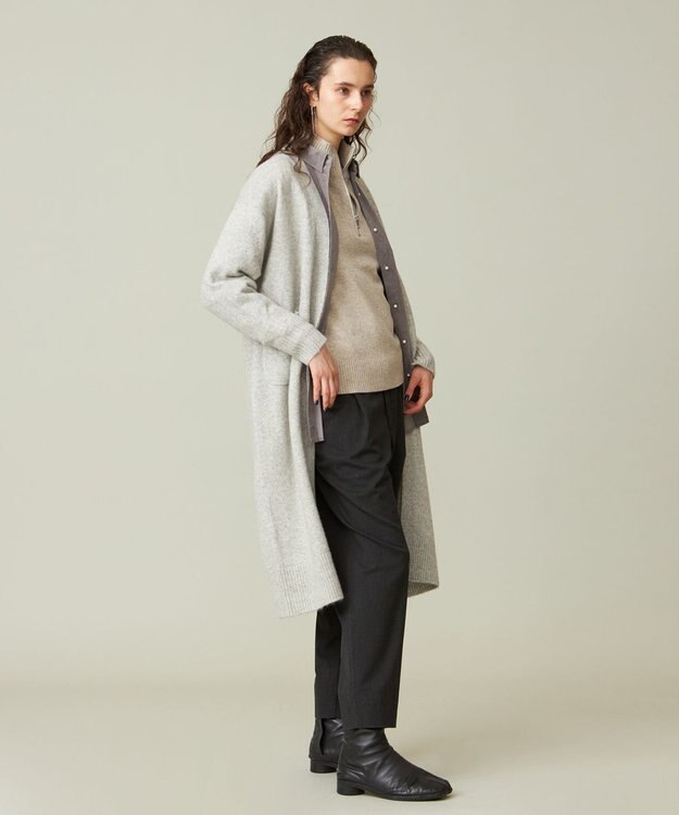 J.PRESS YORK STREET 【WOMEN】コーデュロイ ロングブラウス ライトグレー系