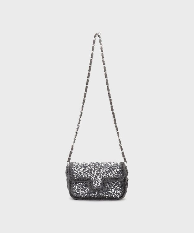 GRACE CONTINENTAL Caterina bertiniスクエアスパンバッグ シルバー