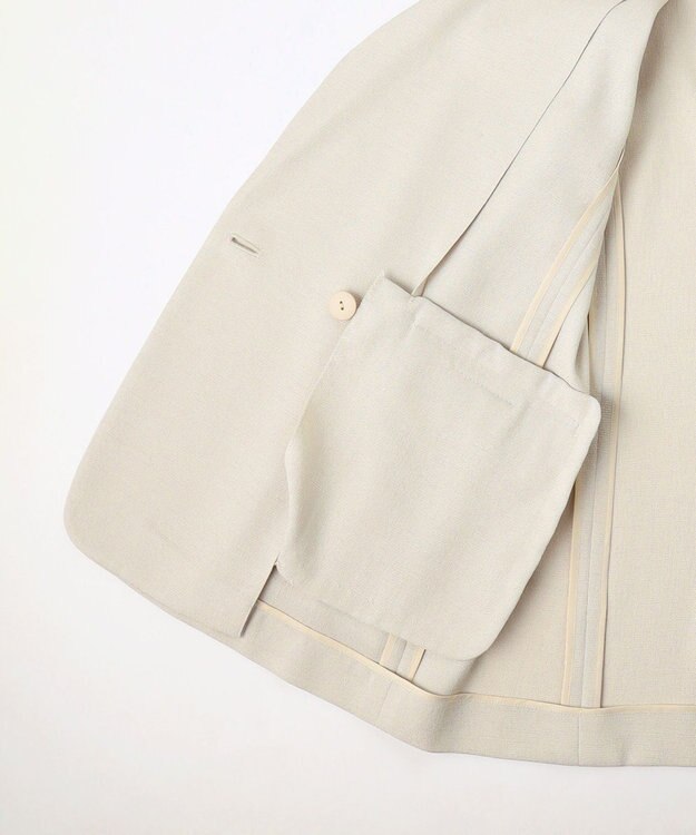 自由区 S 【セットアップ対応】リネンライクシンセティックテーラード ジャケット フラックス