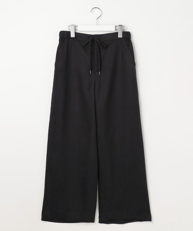 J.PRESS LADIES L マイクロライトスエード ワイド パンツ ダークネイビー系