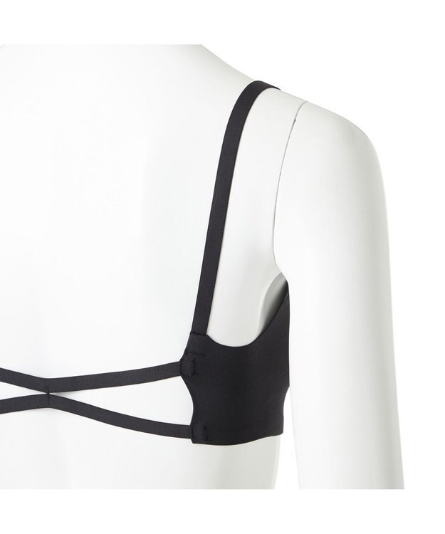 Chacott バッククロスブラトップ（ホットメルト） ブラック