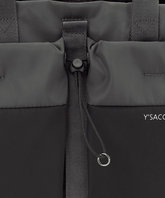 Y'SACCS ドローストリング コンビカラー2WAYトート ダークグレー