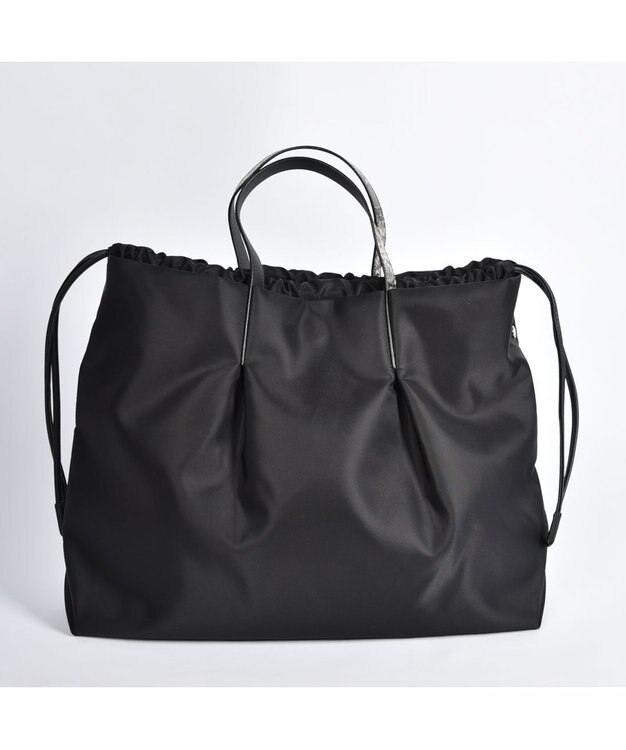 LA BAGAGERIE ドローストリング2WAYトート Mサイズ ブラック×パイソン