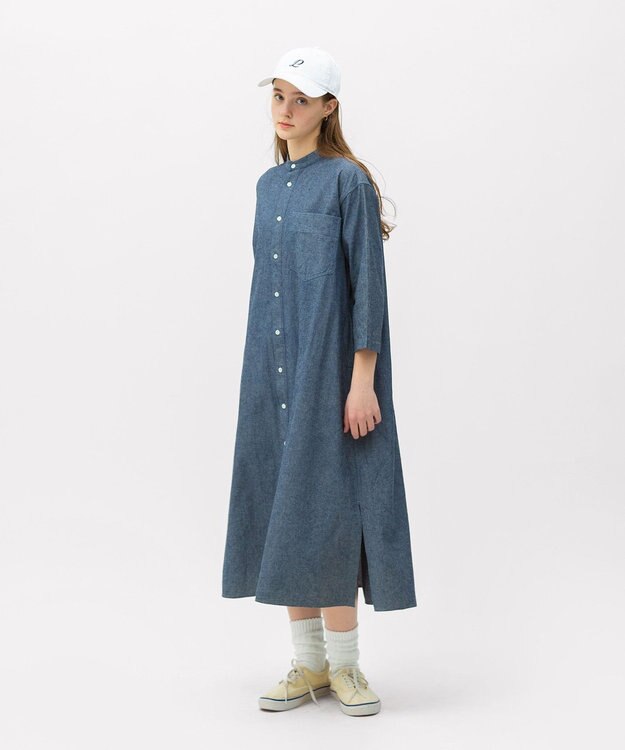 LENO DUNGAREES ONE PEACE / ダンガリーワンピース INDIGO