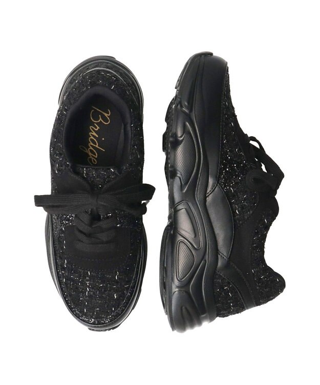 Bridget Birkin 【Bridget Birkin】異素材コンビスニーカー ブラック