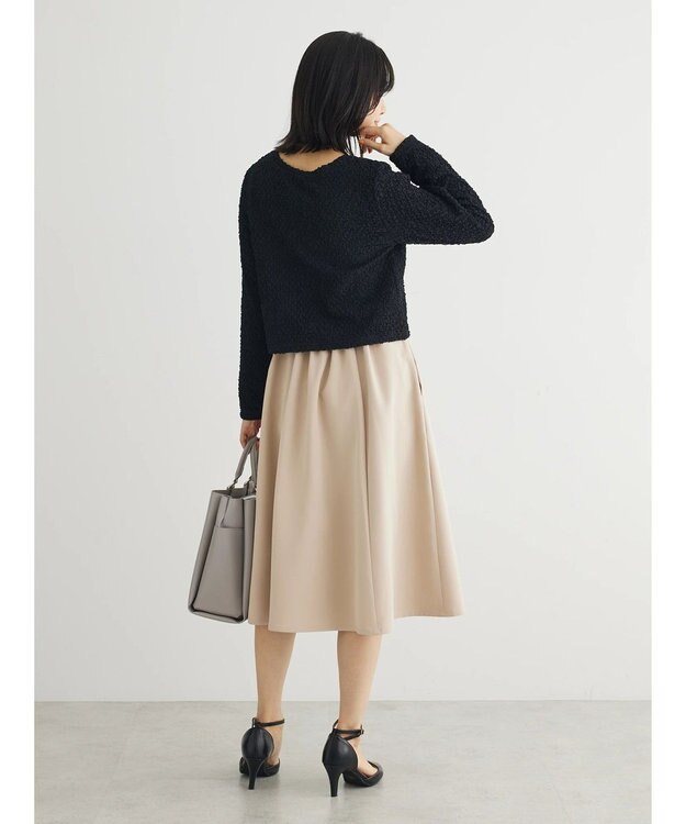 Green Parks 〈選べるきれシル〉フレアミディ丈スカート Beige