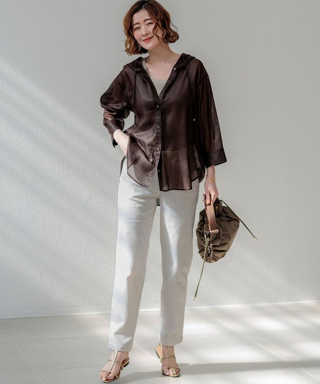 23区 S 23区DENIM ストレートフィット デニムパンツ ホワイト系