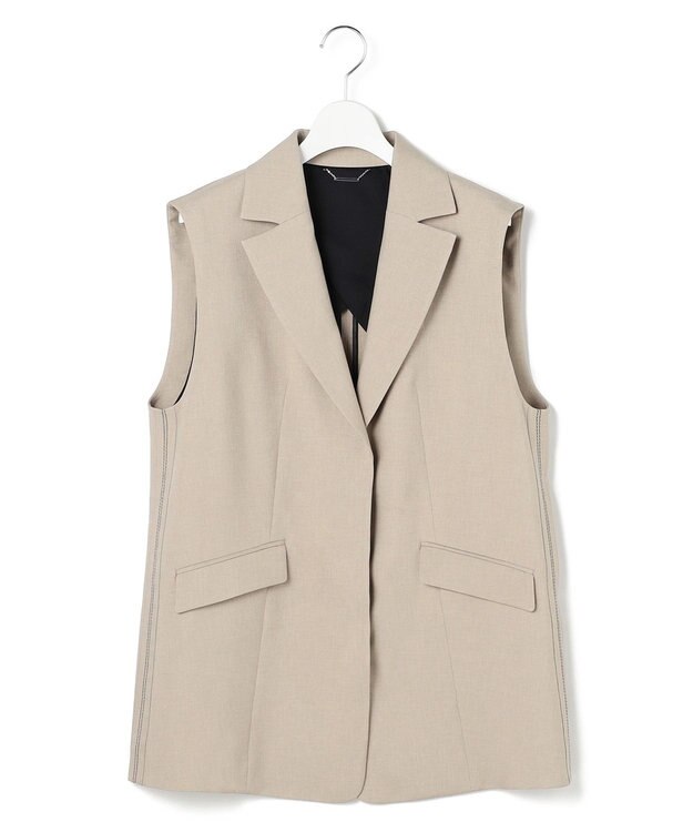 ICB L 【WEB＆一部店舗限定】SerikaWorsted  テーラードジレ ベージュカーキ系