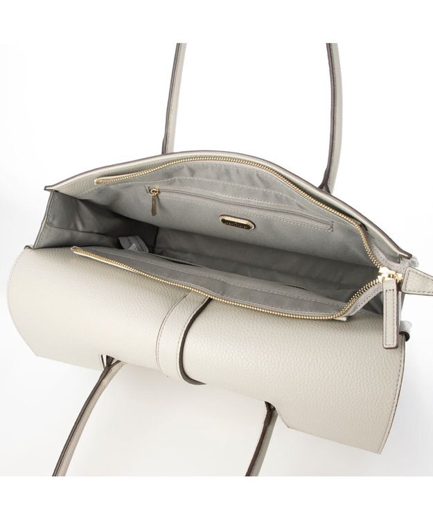 LA BAGAGERIE 【ドラマ衣装提供商品】フラップA4トートバッグ ライトグレー