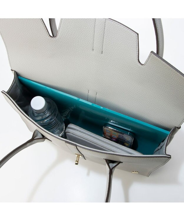 LA BAGAGERIE 【ドラマ衣装提供商品】フラップA4トートバッグ ライトグレー