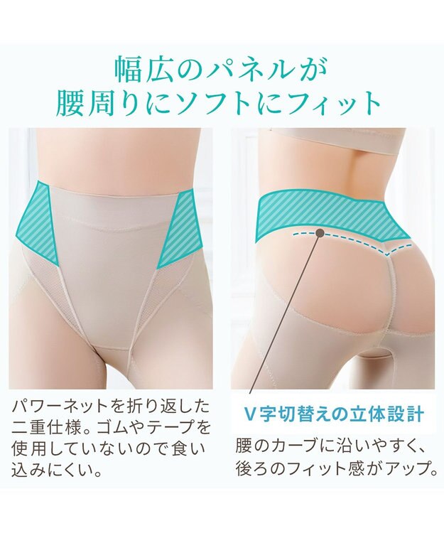 BRADELIS New York 【Yukine inc. 】ゆきねえモアソフト快適ガードル23 蒸れにくい補正ガードル サンドグレージュ