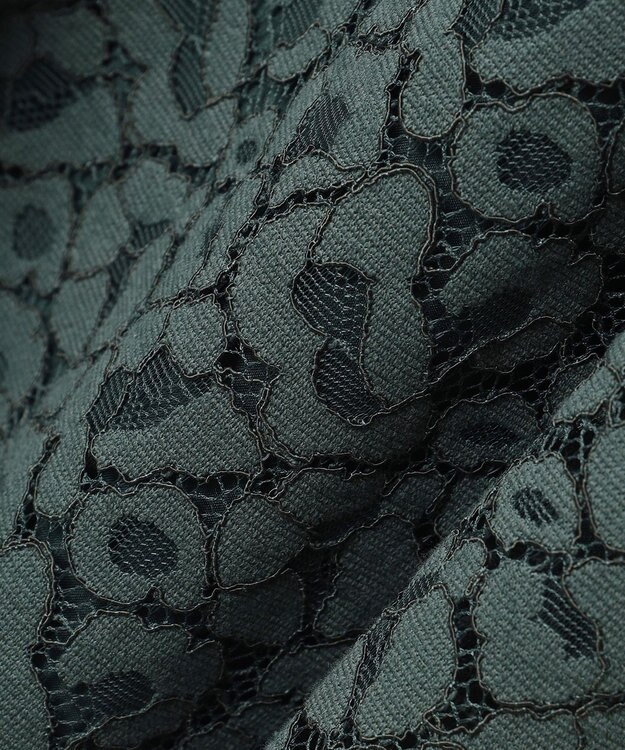 23区 【APPLAUDIR】ニュアンス フラワーレース ドレス グリーン系