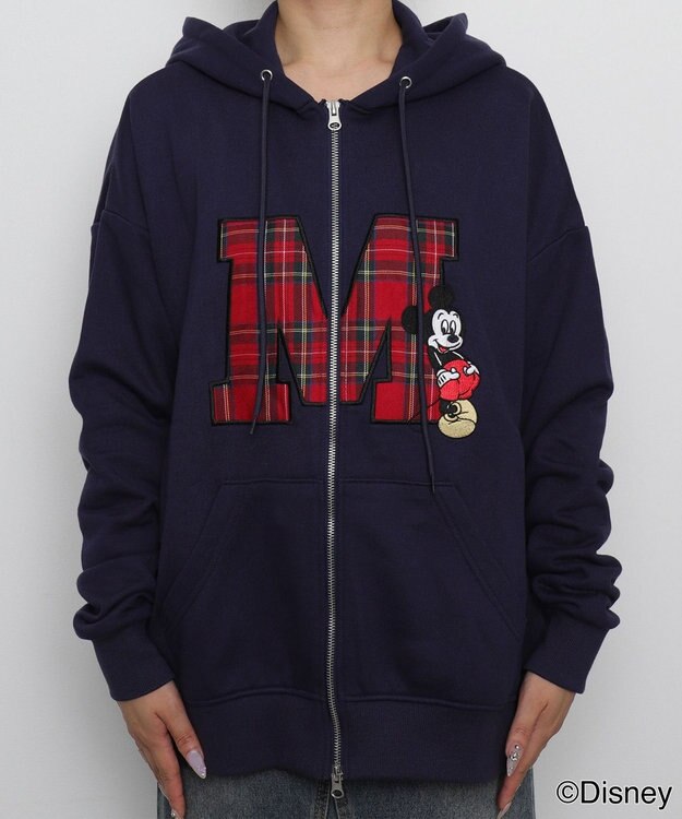 WEGO MICKEY　MOUSE／ジップパーカー ネイビー