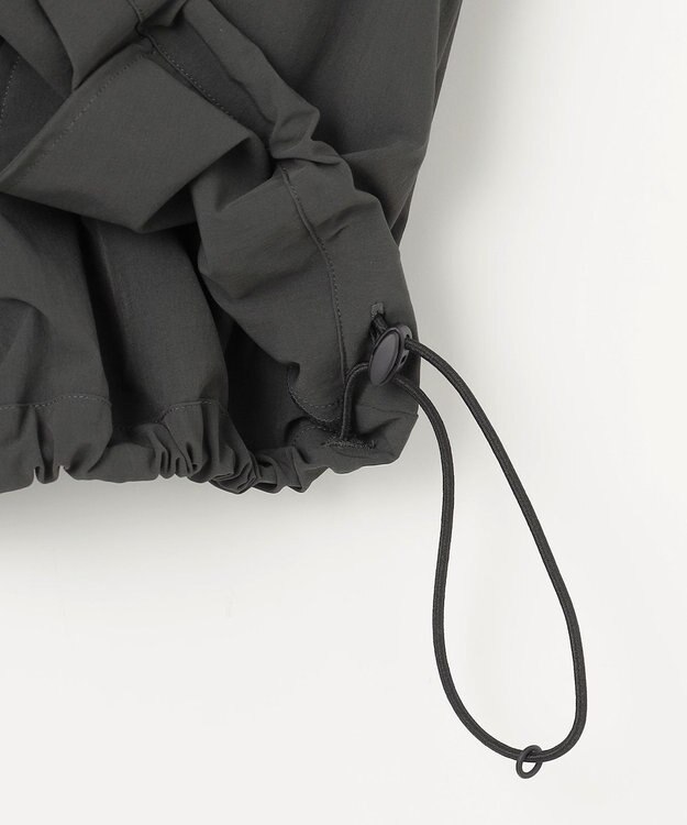 #Newans 【UVカット/撥水/接触冷感】ギャザーブラウス ラッシュガード チャコールグレー