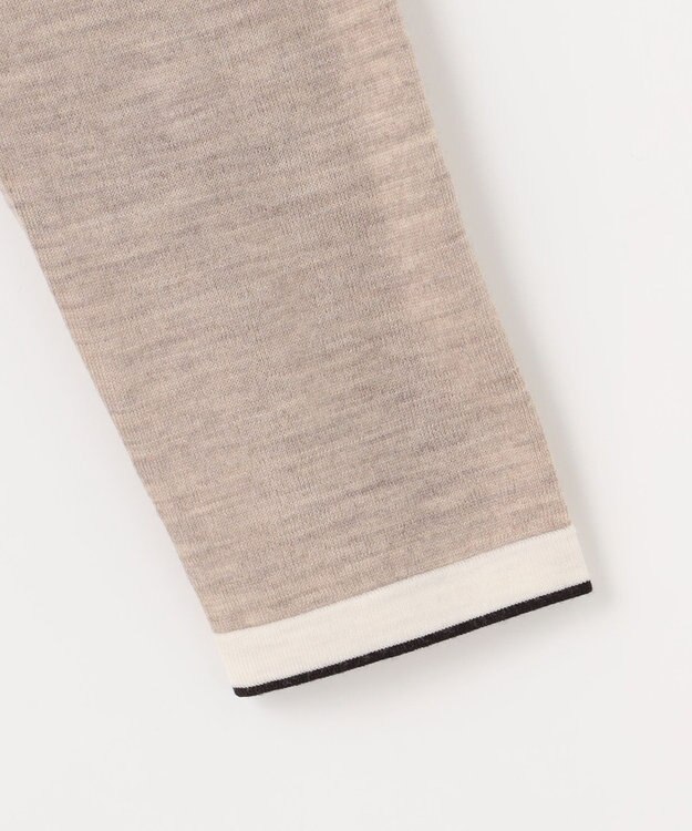 J.PRESS LADIES トリムツイン ニット ベージュ系