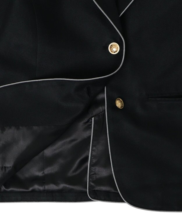 WEGO 【SCHOOLITEM】スクールパイピングブレザー ブラック