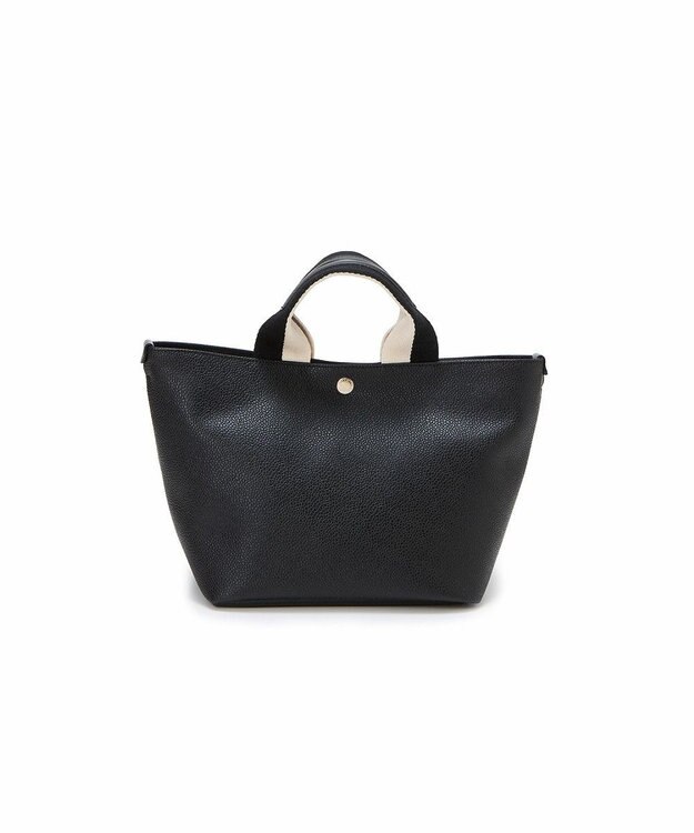 TOPKAPI 【Breath TOPKAPI】SCOTCH GRAIN スコッチグレイン プレーン 2トーンテープ ハンドル トートバッグ S ブラック