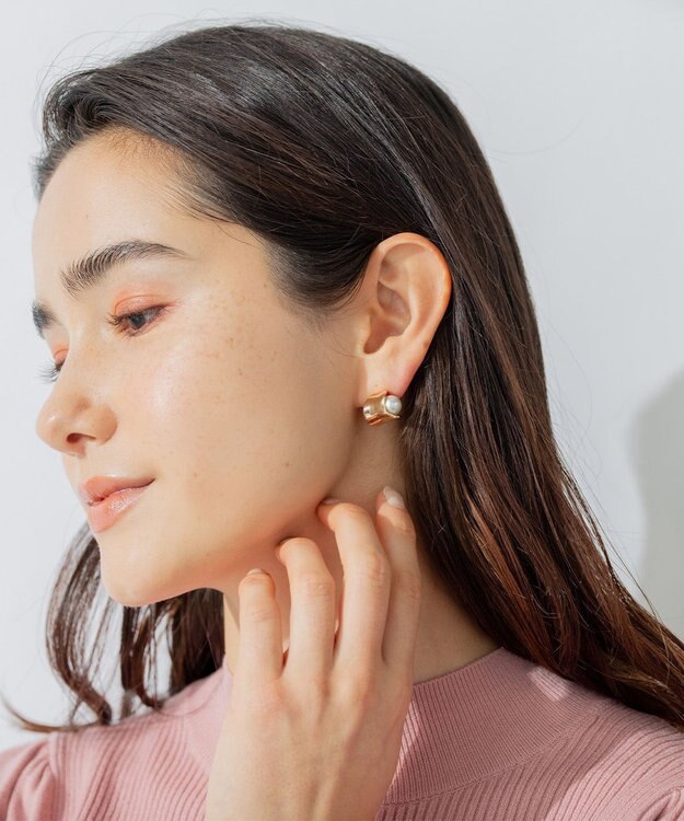 組曲 パールリングイヤリング ゴールド系