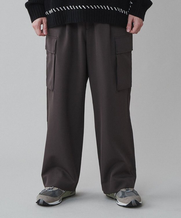 WEGO トロミ　ルーズカーゴスラックス ブラウン