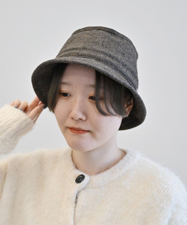 ATRENA 【Lサイズあり】ツイードポークパイ ハット ブラウン